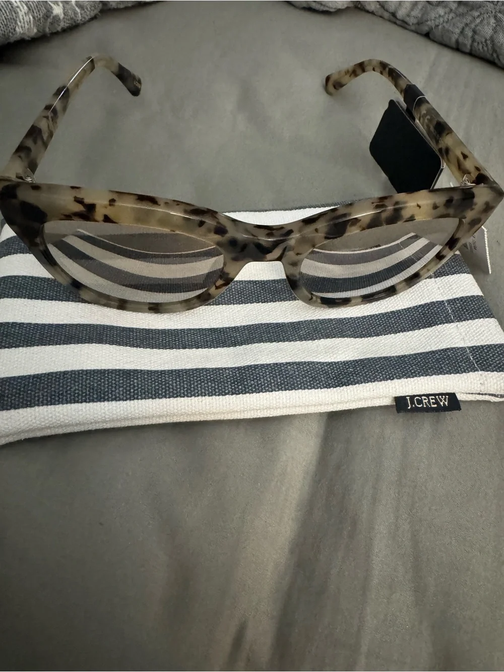 NWT J. Crew Oversized Tortoiseshell Cat Eye Sunglasses - Brown Mirrored Lens
